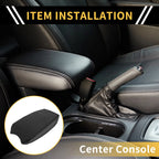 Console Lid Armrest Cover for Toyota Tacoma (Microfiber Leather, Beige)