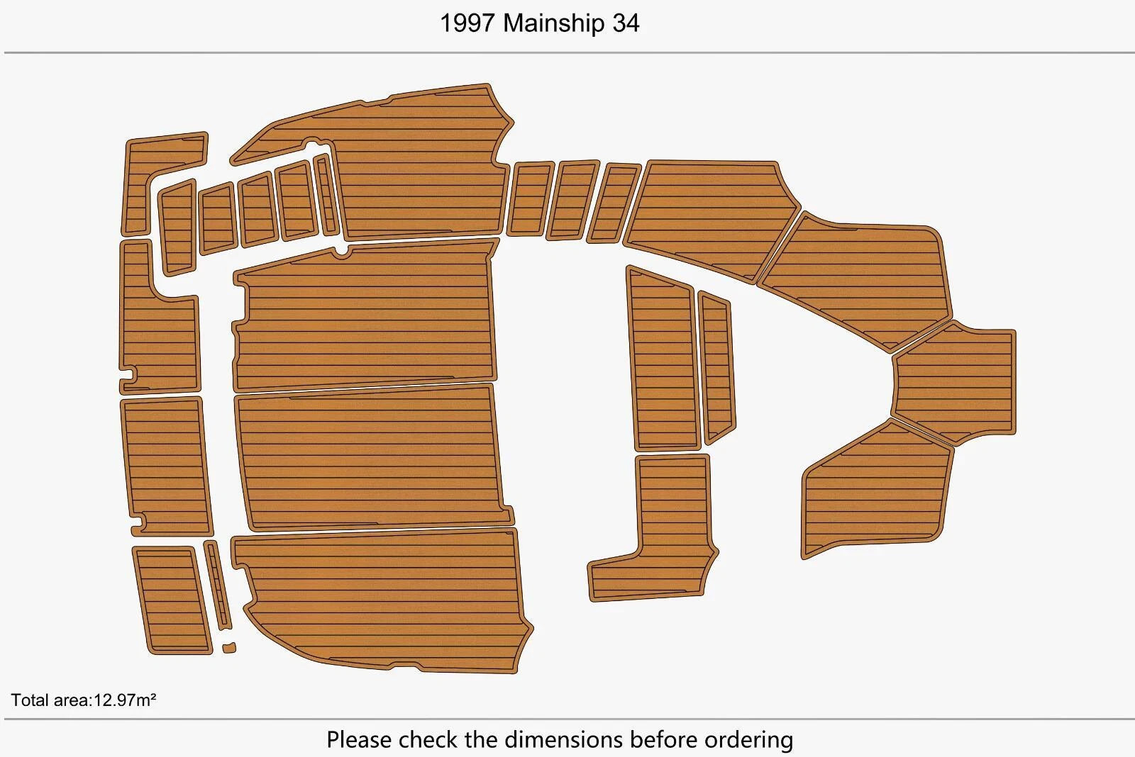 EVA Pad Foam Flooring for Mainship 34 Cockpit (1997)