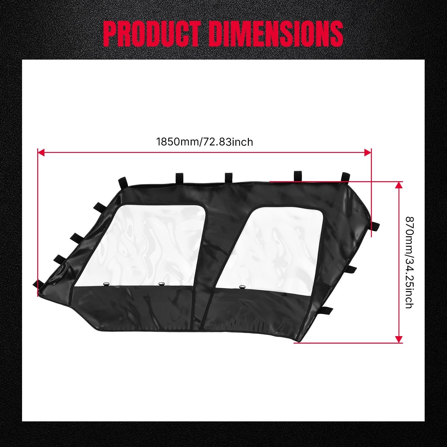 Soft Upper Doors Cab Enclosure for Kawasaki Teryx 4 800 / Teryx 4 S (2016–2025)
