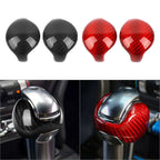 2X Carbon Fiber Gear Shift Knob Trim Cover for Ford Mustang (2015–2019)