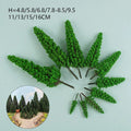 Set of 10 Pine Model Trees for Train-Railroad Diorama Scenery