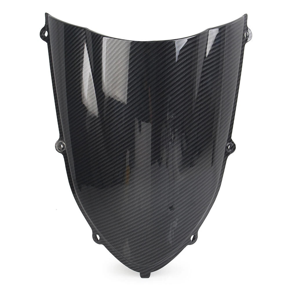 Black Carbon Fiber ABS Windshield Shield for Kawasaki ZX10R (2004–2005)