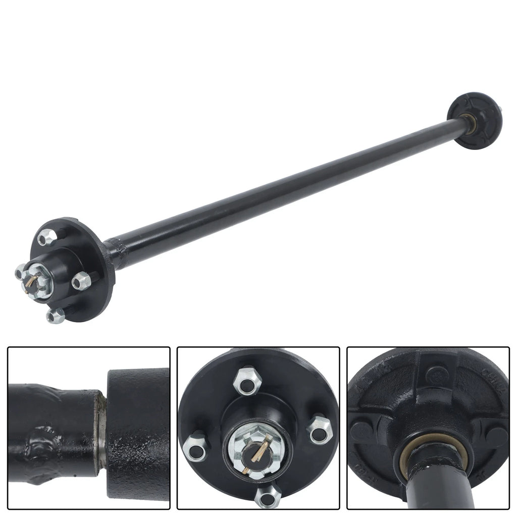 Set of 4 Trailer Axles for Light Trailers (2000 lb Capacity)