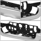 Chrome Rear Bumper Facebar for Ram 1500 (2019–2024) w/o Sensor Holes, Dual Exhaust