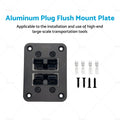 Aluminum Flush Mount Plate Panel for 50 Amp Anderson Plug (Universal)