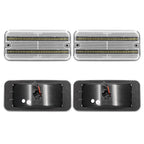 Set of 4 Clear White LED Side Marker Lights for Chevy G10 G20 GMC G1500 G2500 (1985–1995)