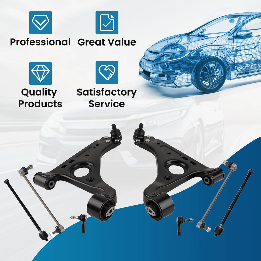 8pcs Front Suspension Lower Control Arms w/ Ball Joint for Chevy Trax (2013–2022)