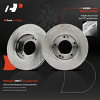 Front Disc Brake Rotors & Ceramic Pads for Kia Sorento (2003-2006)