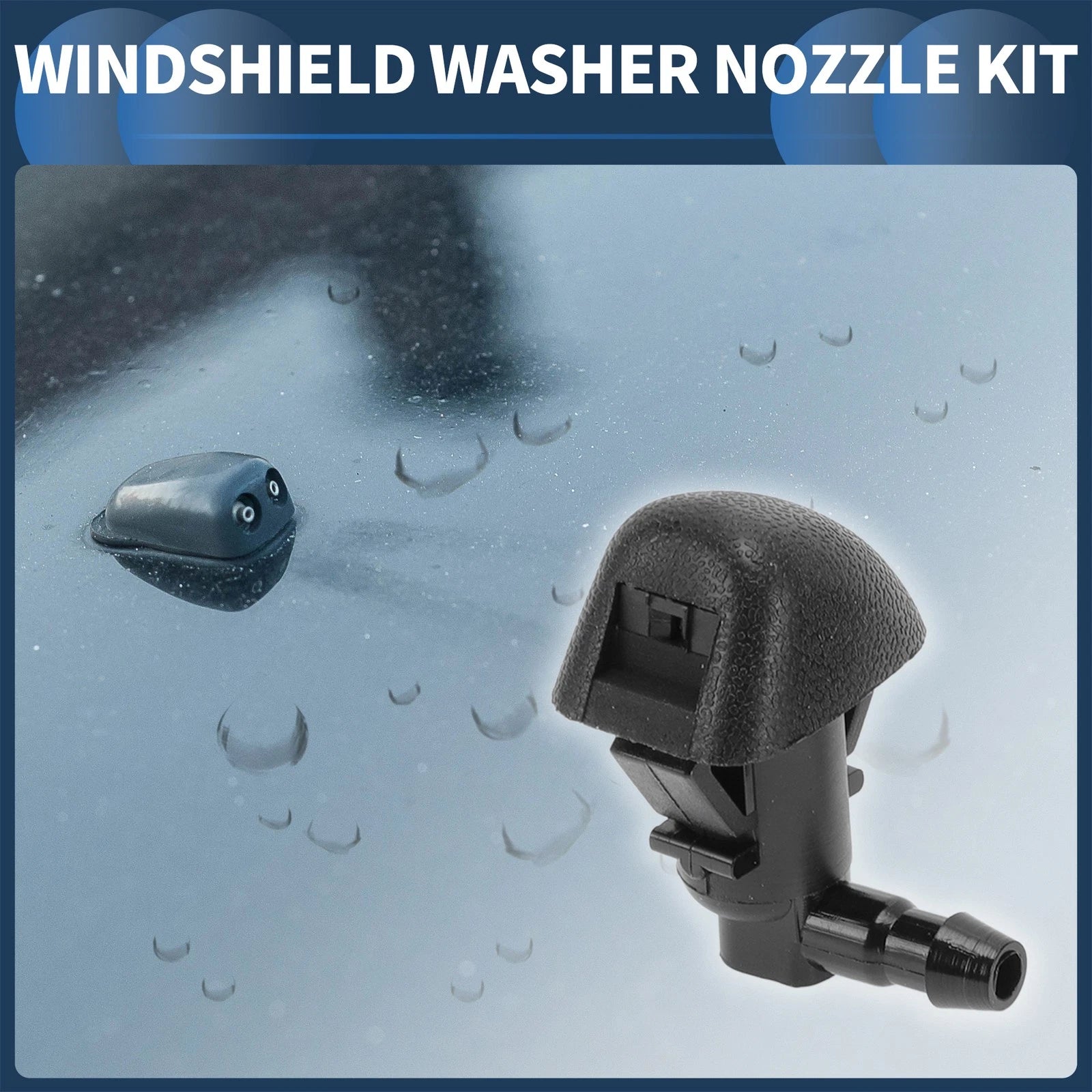 Set of 2 Front Windshield Washer Nozzles for Honda Odyssey (2005–2010)