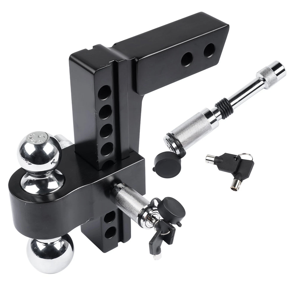 12,500 LBS Trailer Hitch for 2-inch Receiver (Solid Tube, 2" & 2-5/16" Balls)