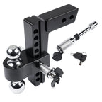 12,500 LBS Trailer Hitch for 2-inch Receiver (Solid Tube, 2" & 2-5/16" Balls)