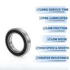 Deep Groove Ball Bearing 6012DDU for Scooter Skateboard Wheel (60x95x18mm)