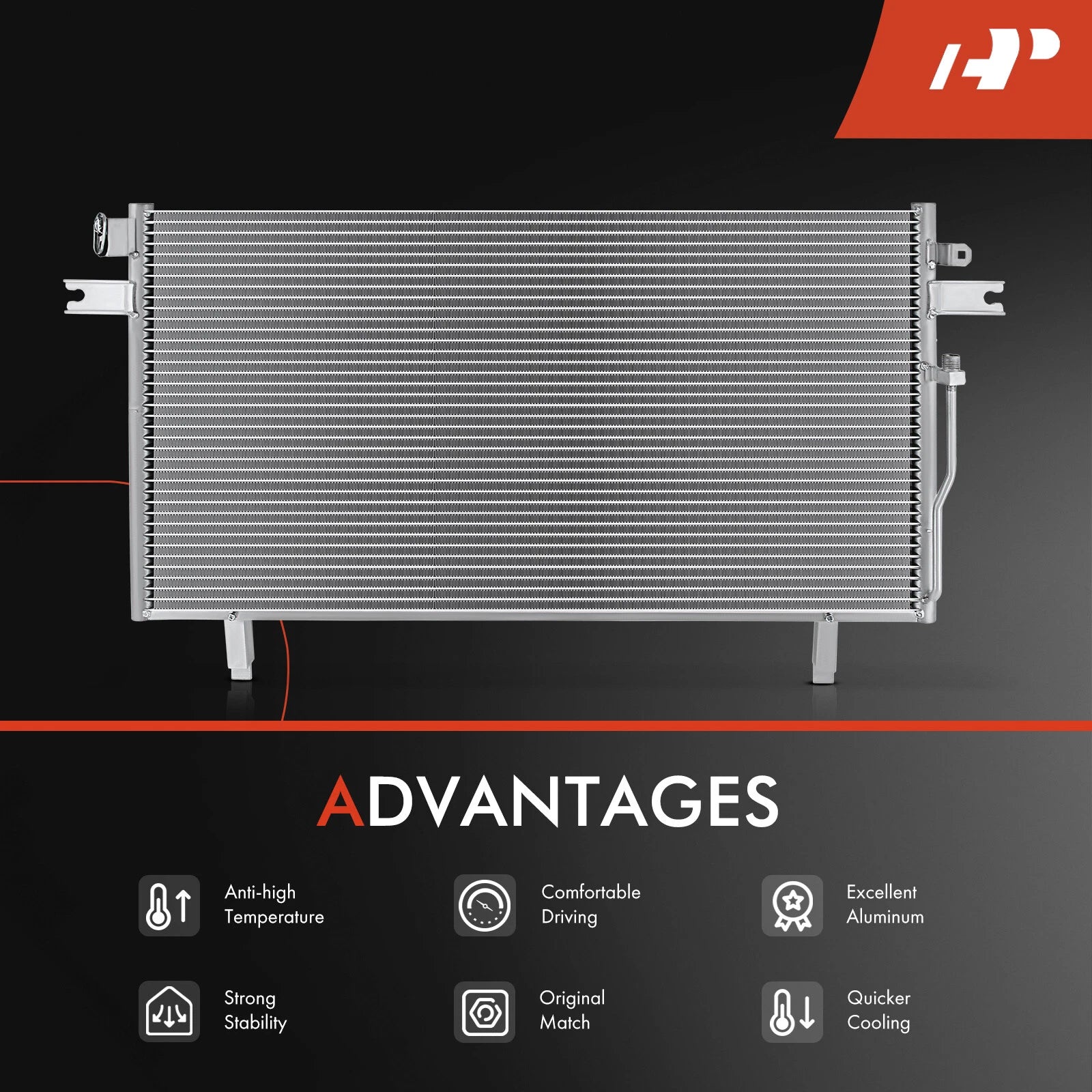 A/C Condenser with Bracket for Nissan Pathfinder INFINITI QX4 (1998–2000)