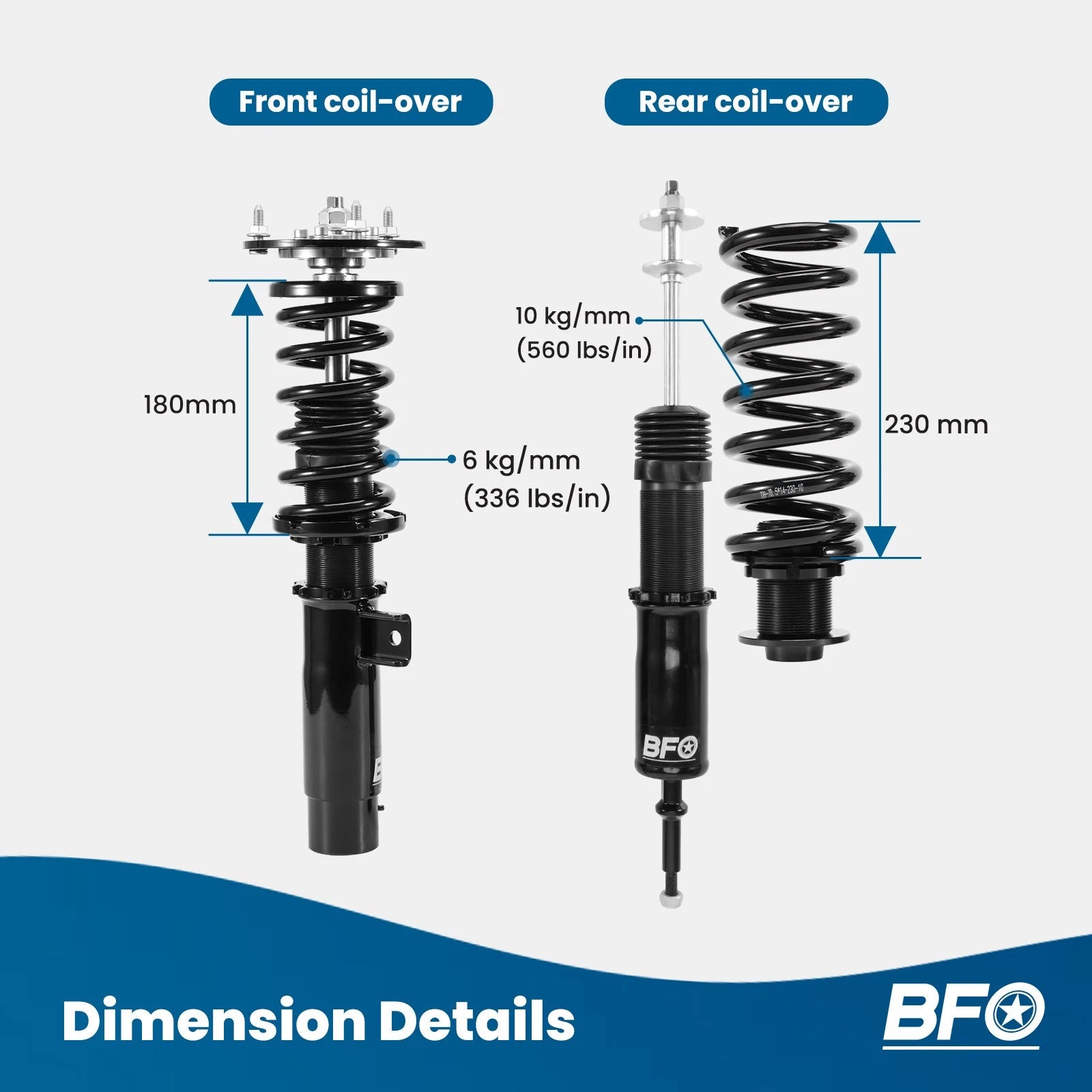 Coilovers for BMW 3-Series 320i 325i 328i 335i E92 E93 (2007–2013) Adjustable Height