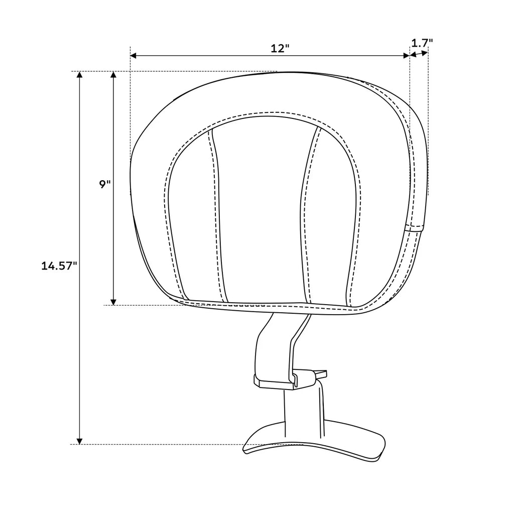 Driver Rider Backrest Pad for Harley-Davidson Touring Street Glide (2009-2023)