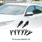 Set of 6 Windshield Washer Nozzles w/ Hose Connector for Kia (No. 986302L100)