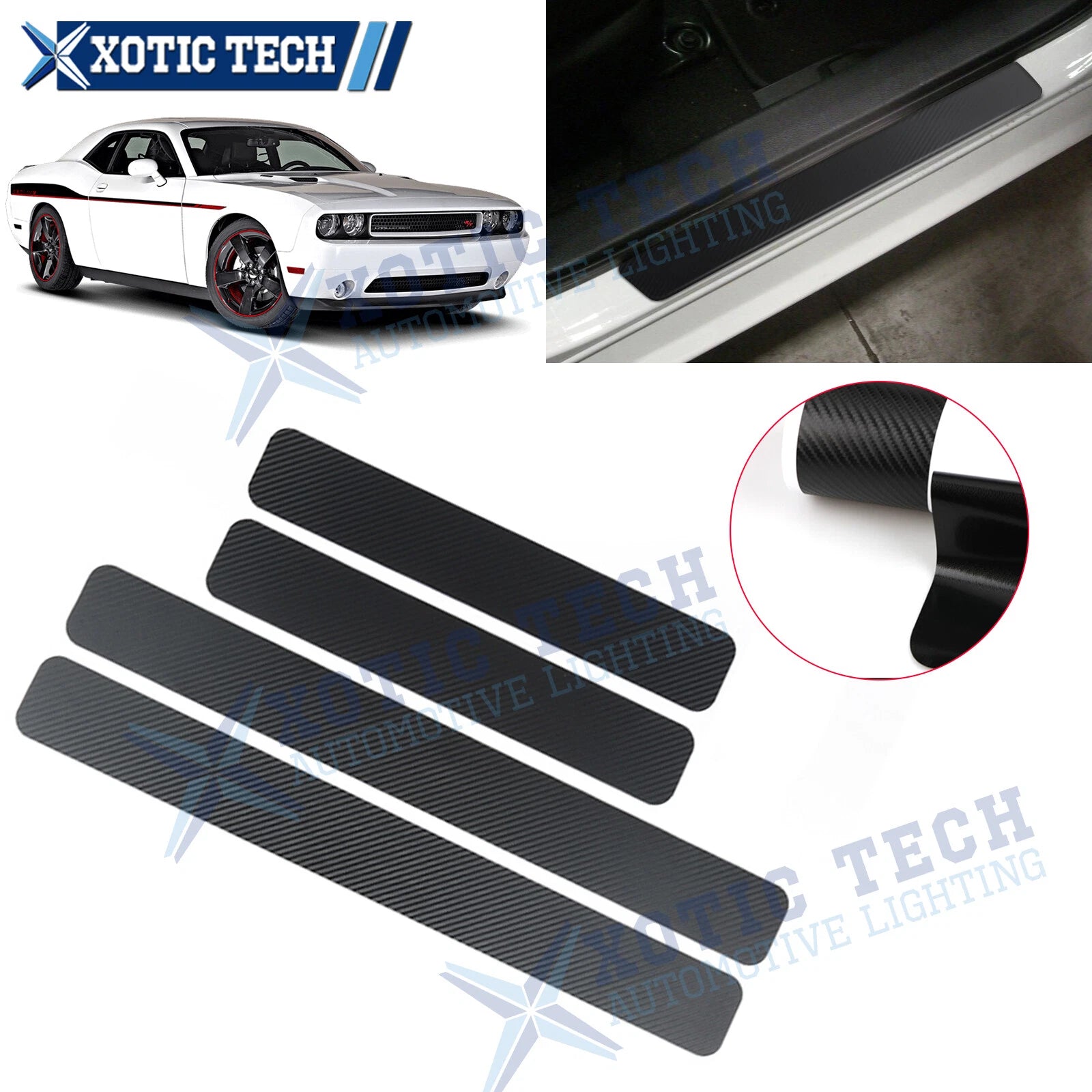 Door Side Scuff Protect Stickers for Dodge Challenger Charger (2015–2023)