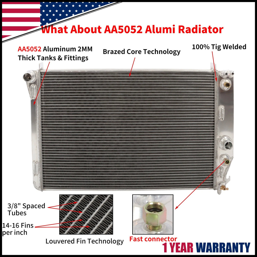 3 Row Aluminum Radiator for Chevy Corvette Z06 C5 (1997–2004) DPI1885