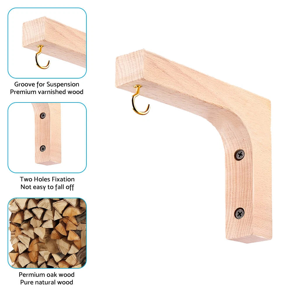 Hanging Plant Hook for Wooden Basket Wall Flower Pot (Plant Hanger)