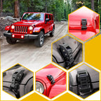 Hood Locking Latch Catch Kit for Jeep Wrangler JK (2007-2018) Black