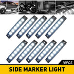 10x White Smoked LED Rock Lights for Jeep (Offroad, UTV, ATV)