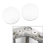 2X Handlebar Riser Top Clamp Covers for Harley - White