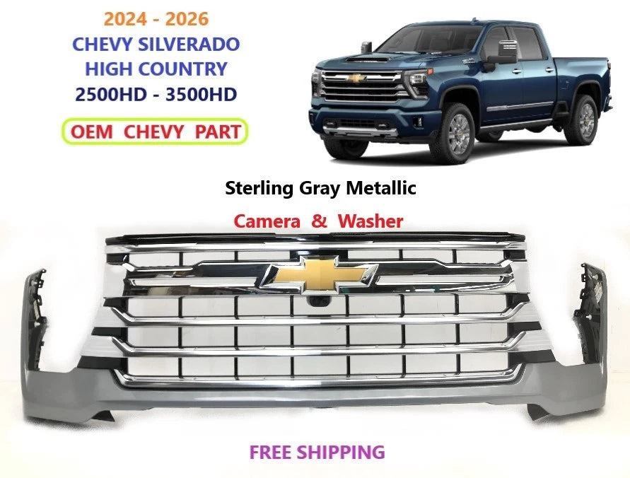 Upper Bumper & Grille for Chevy Silverado 2500HD 3500HD (2024–2026) #5
