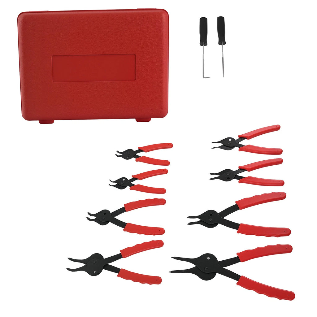 Set of 10 Snap Ring Pliers for Auto Brake Maintenance