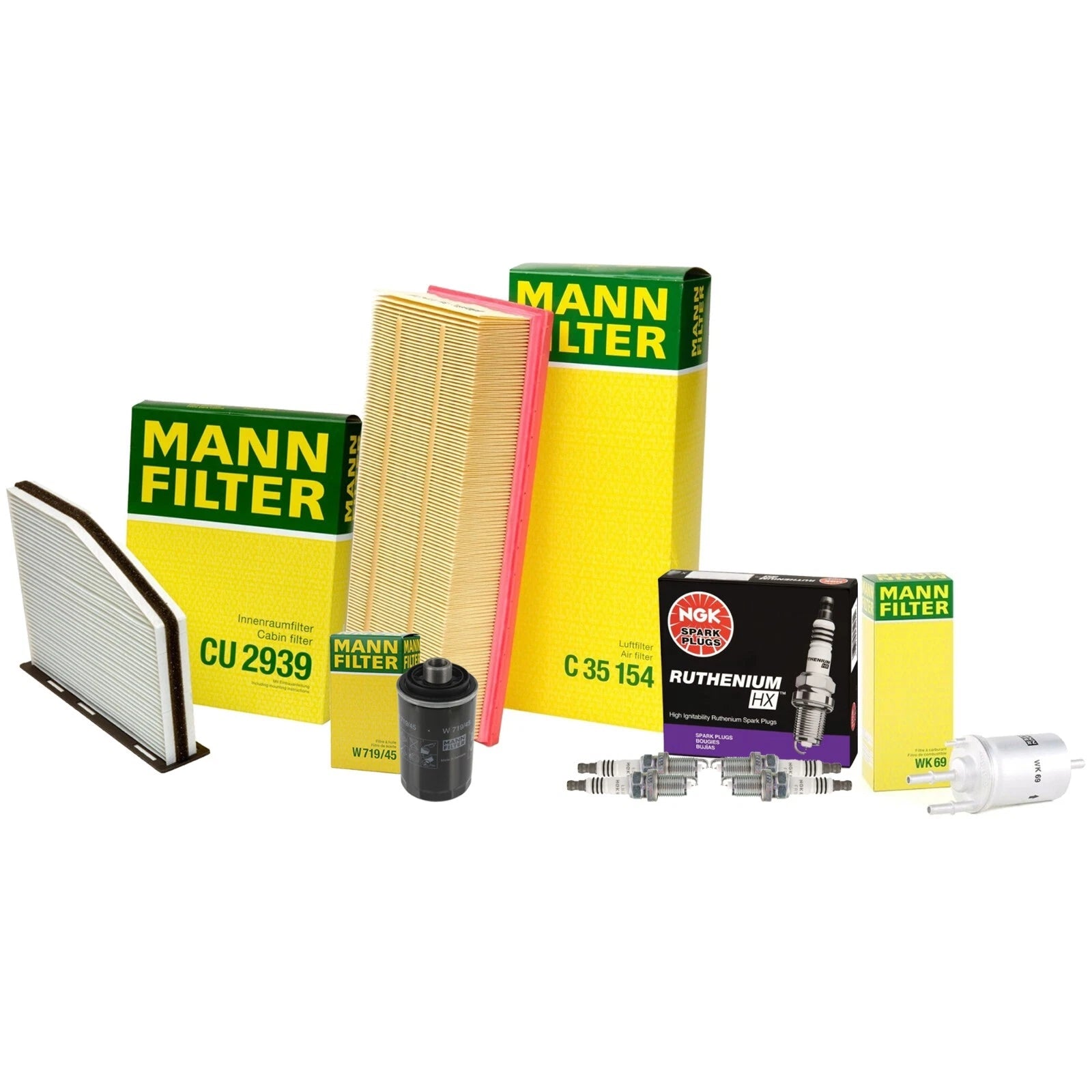 Tune-Up Kit with Mann Filters & NGK Spark Plugs for Audi VW 2.0L L4
