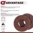 Set of 2 Oil Seal Rotary Shaft Seal FKM Rubber 17x40x7mm