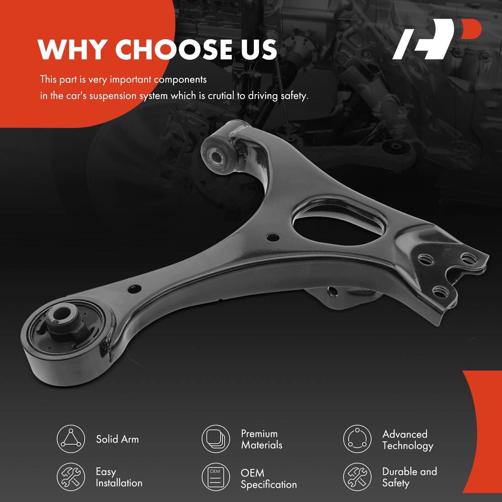 Front Left Lower Control Arm with Ball Joint for Honda Civic (2006-2011)