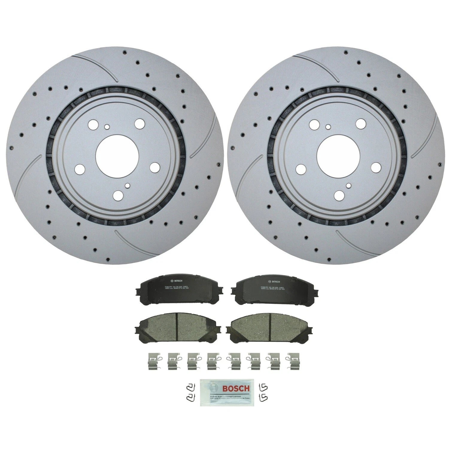 Front Brake Kit 328mm Drill Rotor Bosch Ceramic Pad for NX300h (2015–2023)