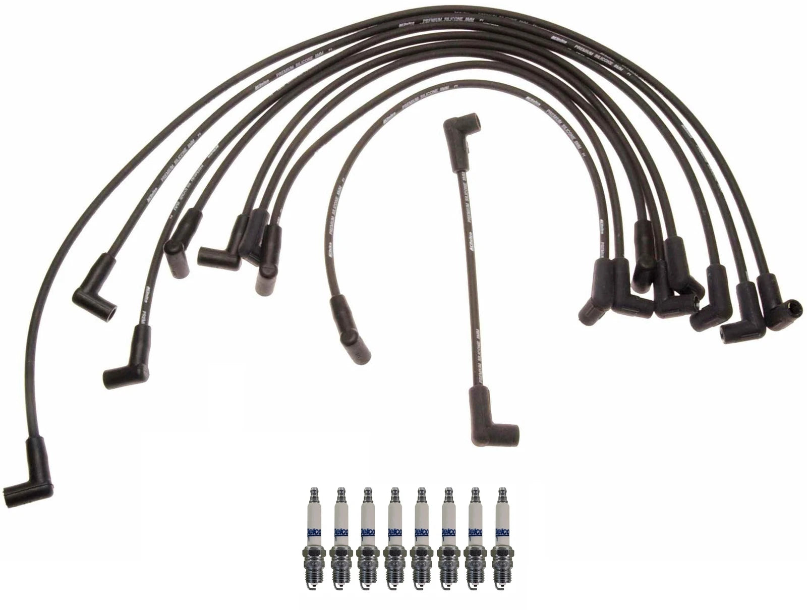 Set of 8 ACDelco Rapidfire Spark Plugs & Ignition Wire Set for GM C20 G30 K20 V8