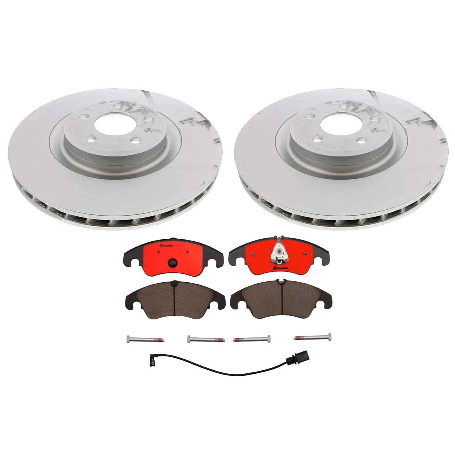 Front Brake Kit 345mm Disc Rotors Brembo Ceramic Pads for Audi S4 S5 (2010–2016)