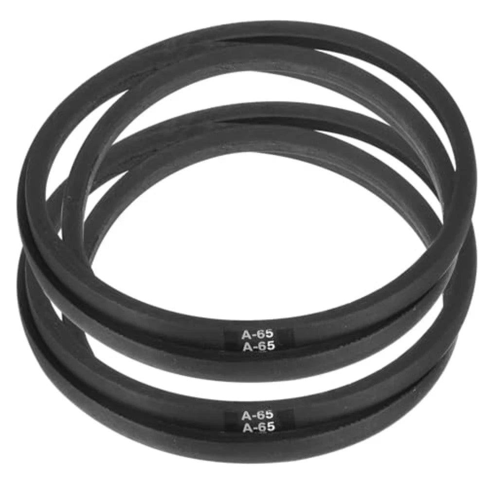 Set of 2 Rubber V Belts A654L670 for Power Transmission (65 Inch)