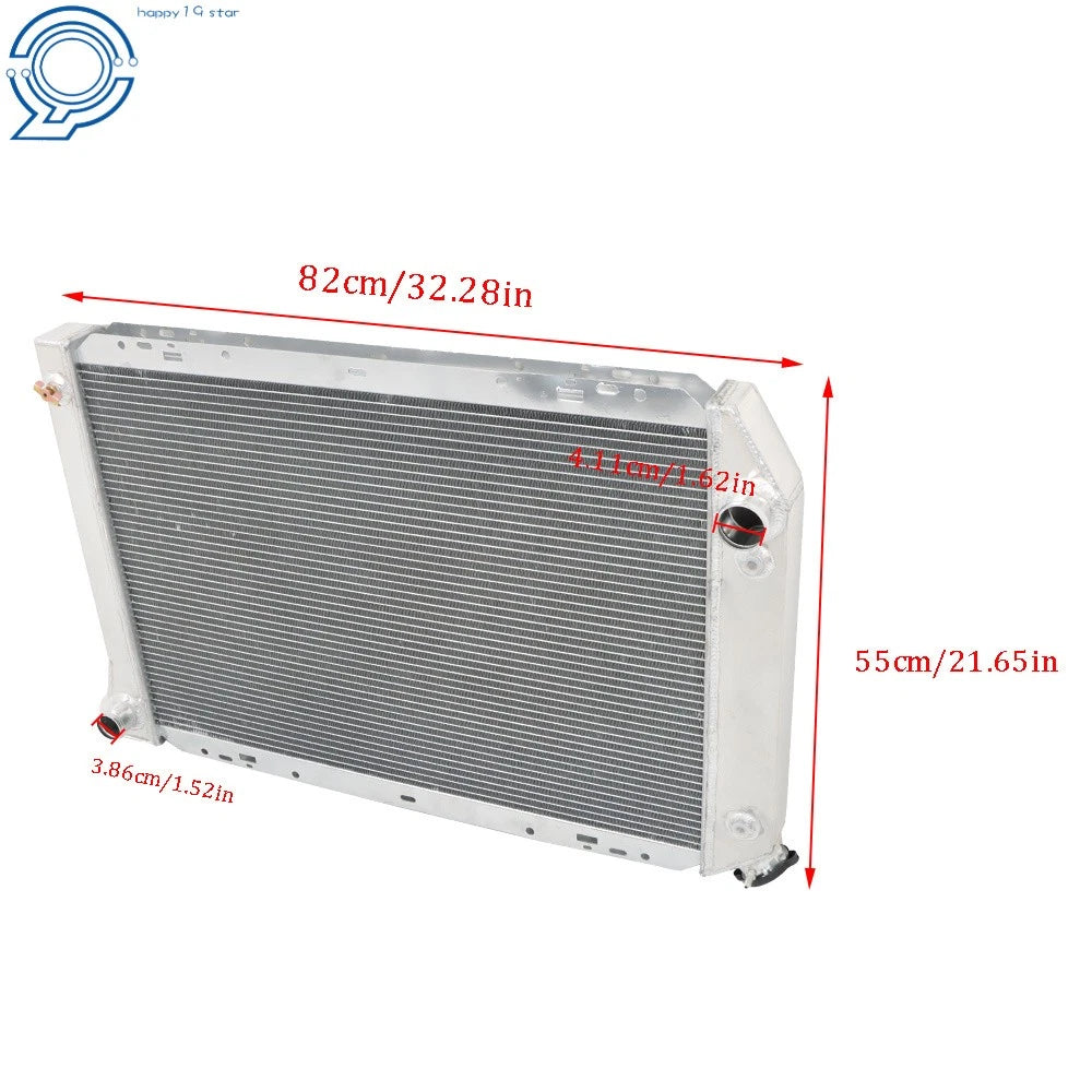 3 Row Radiator for Ford F150 F250 F350 Bronco (1980–1984)