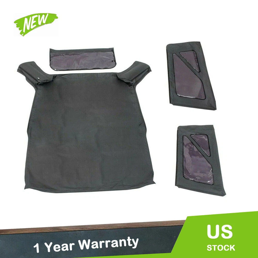 Tinted Soft Top Rear Windows for Jeep Wrangler (2007–2009) 2-Door