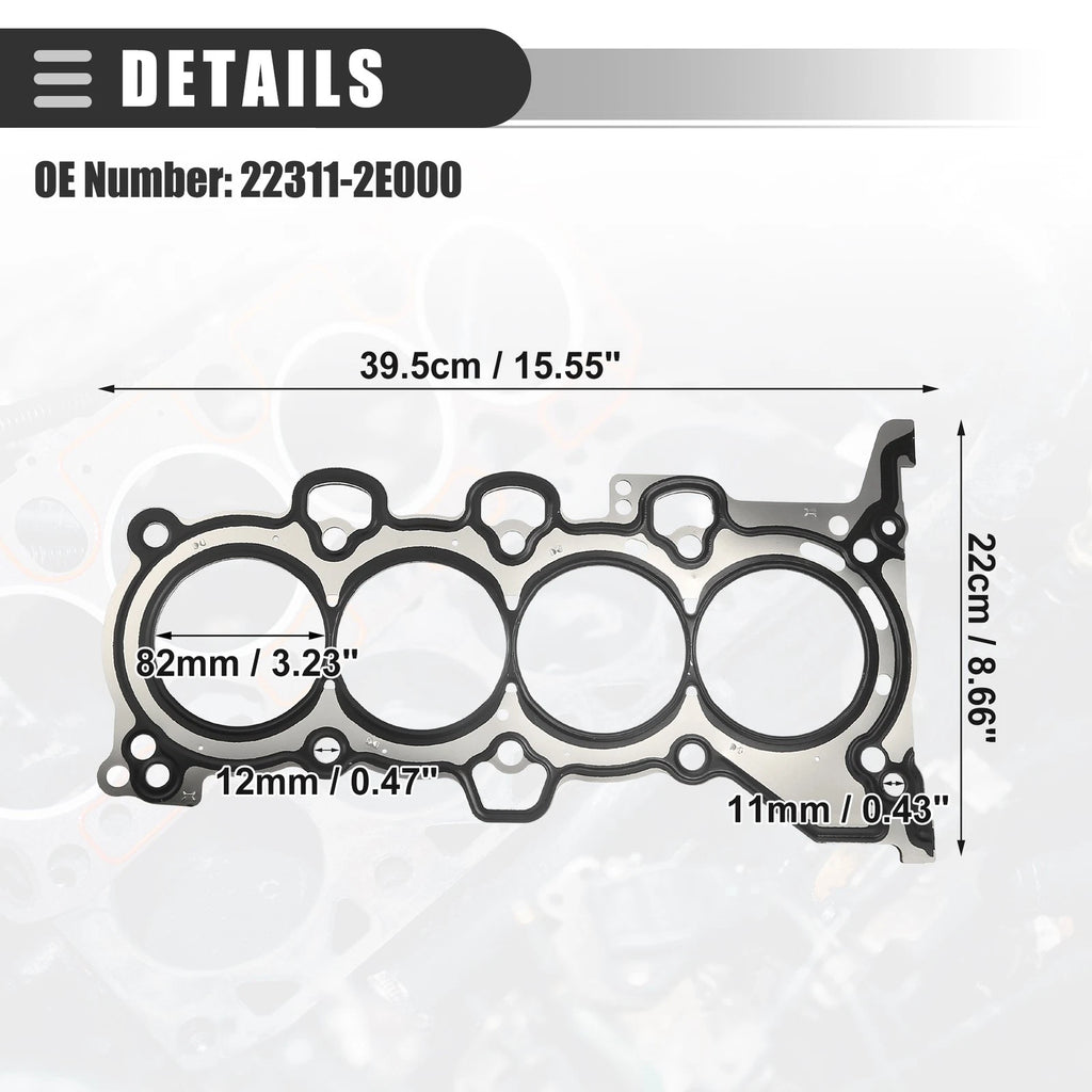 Cylinder Head Gasket for Hyundai Elantra 1.8L/2.0L (2011–2016) No. 22311-2E000