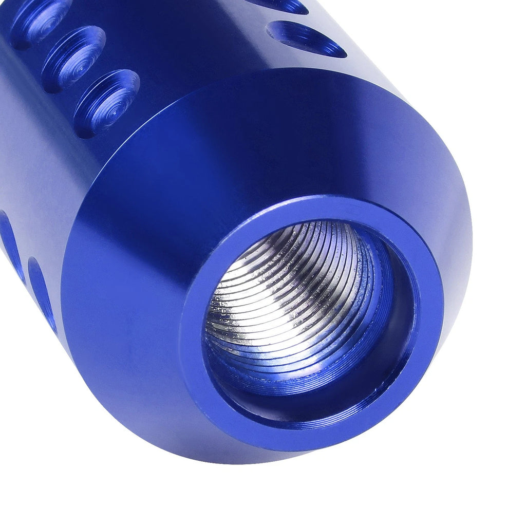 Shift Knob for Universal Fit (J2) - Aluminum Cylindrical Blue w/Adapters