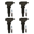 Set of 4 Ignition Coils & Iridium Spark Plugs for Bronco Sport, Transit Connect