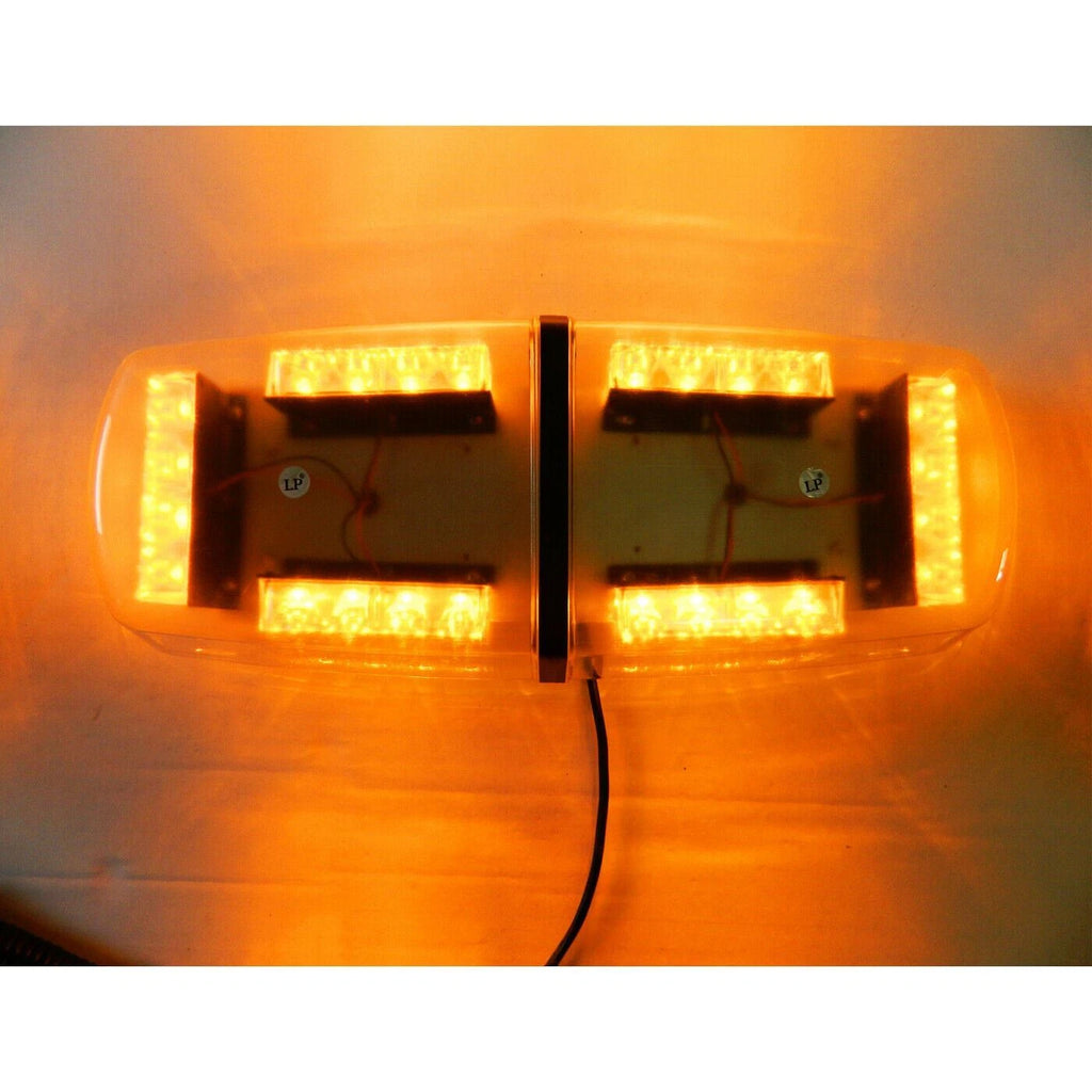 High Power Amber Yellow 24 LED Roof Strobe Beacon for 12V (-)