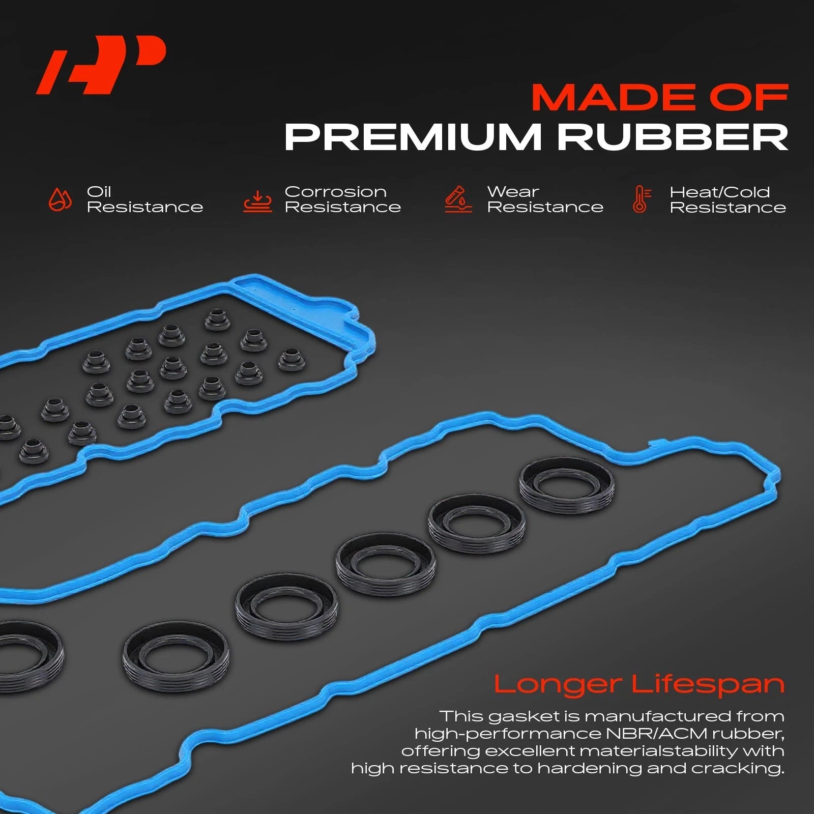 Engine Valve Cover Gasket Set for Chevrolet Equinox Traverse GMC (2005–2021)