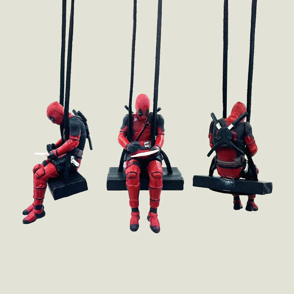 Cute Deadpool Car Swinging Ornament for Rear View Mirror Decorations