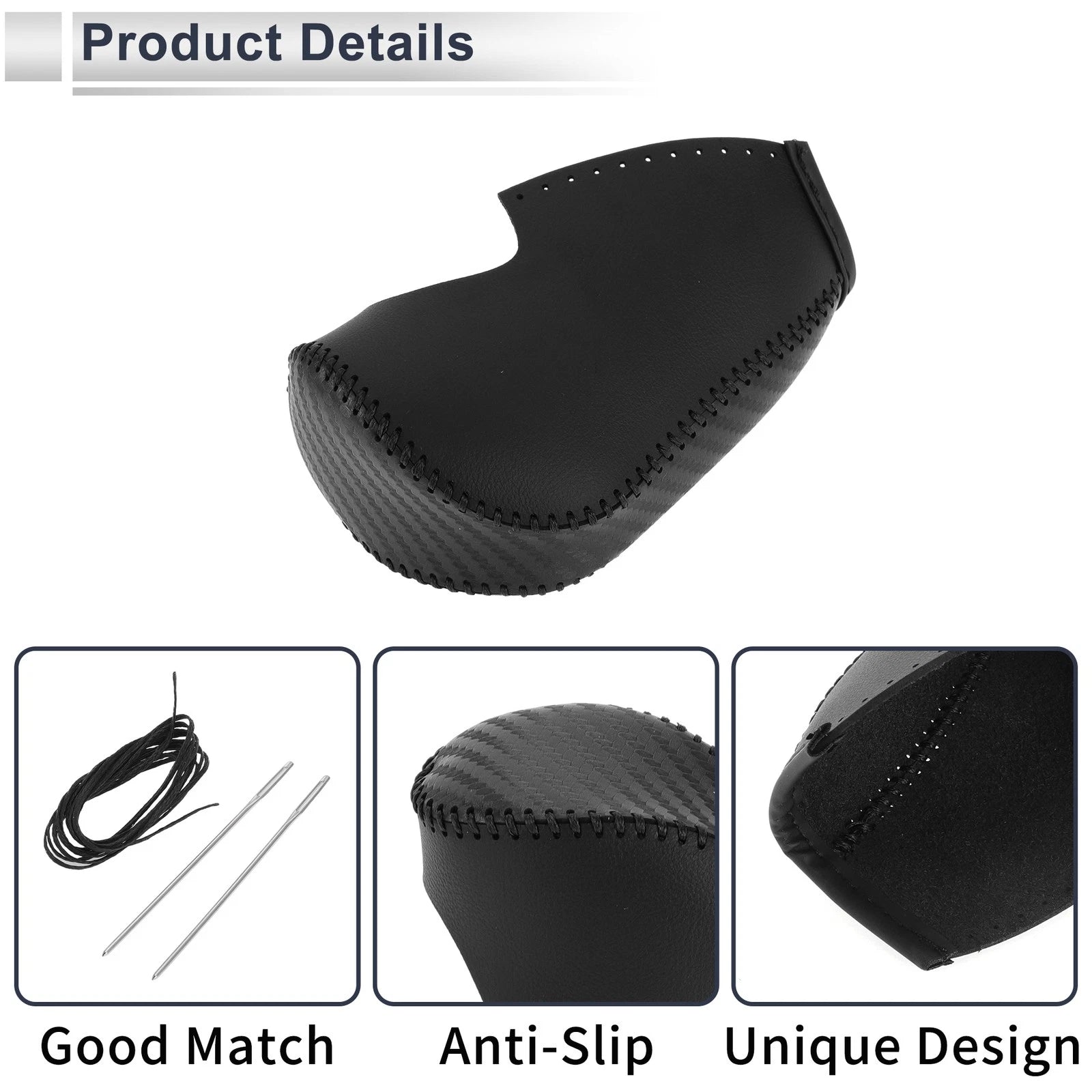 1 Pc Gear Shift Knob Cover for Honda Civic (2012–2014) Black Faux Leather