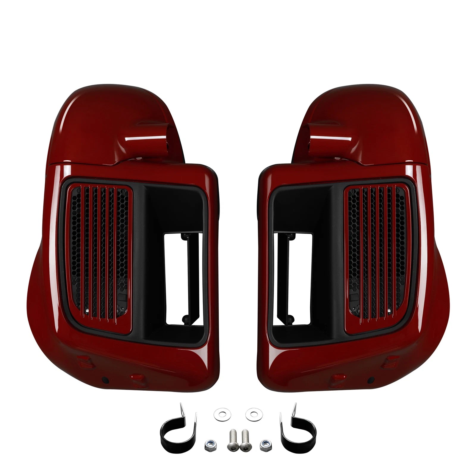 Lower Vented Fairings for Harley Electra Glide (2014–2024) Billiard Red