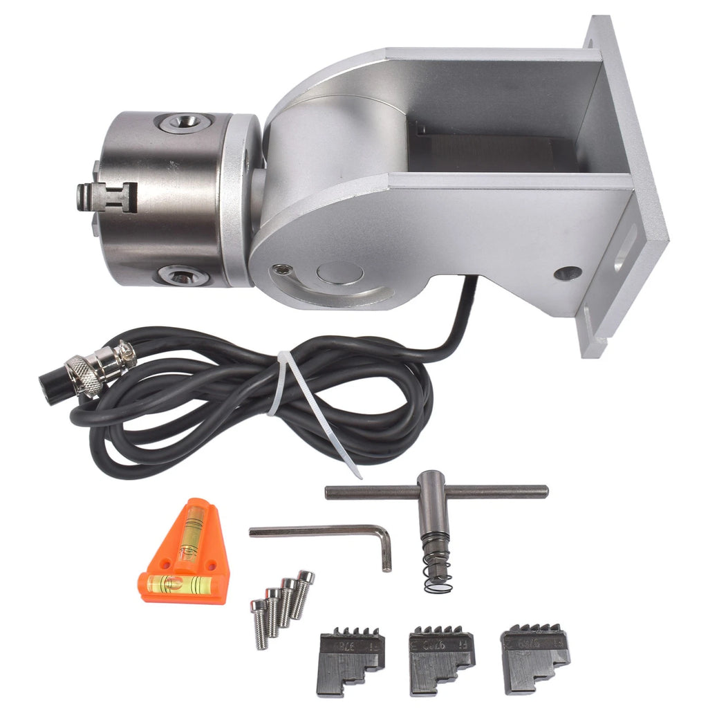 3-Jaw 80mm Rotary Chuck for Fiber Laser Engraving Machine