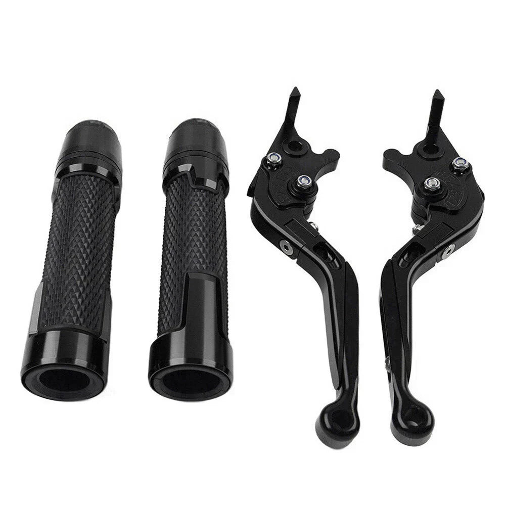 Black Extendable Brake Clutch Levers & Grips for Suzuki GSXR750