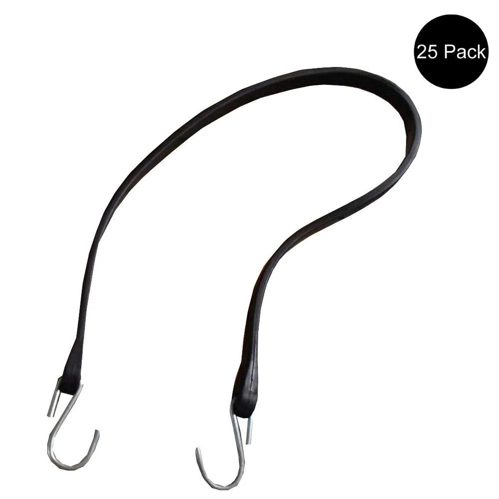 25 Pack 41" Heavy Duty Rubber Tarp Straps for Universal Use (No Year)