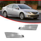 Clear Lens Front Fender Side Marker Reflector Lights for Mazda 6 (2009–2013)