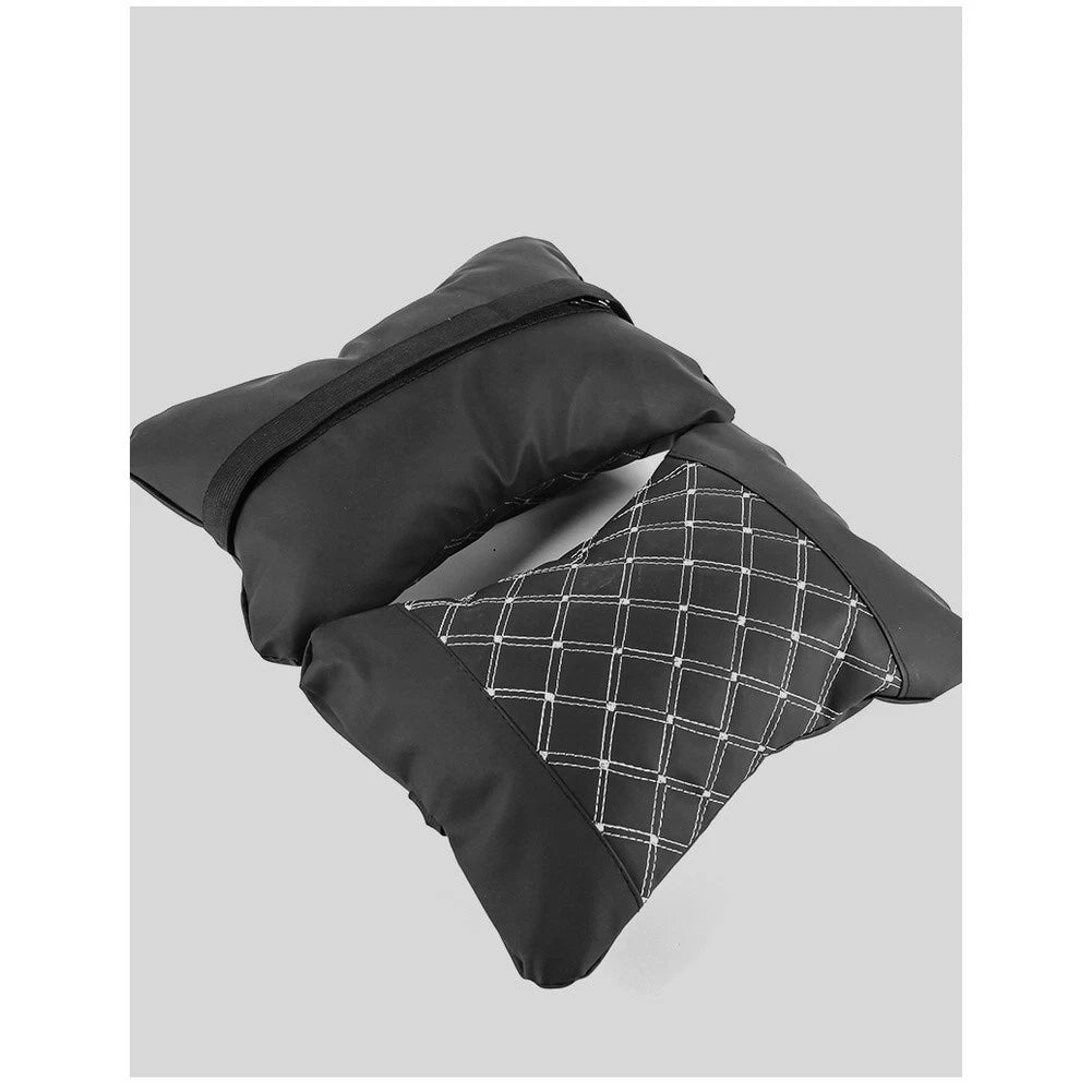 Frosted Leather Neck Pillow for Car (Ergonomic Design, PP Cotton Filling)